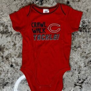 *GENTLY WORN* NFL Team Apparel 0-3 M Chicago Bears "Crawl Walk Tackle!" Onesie
